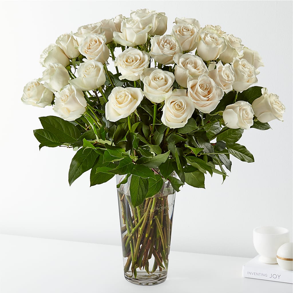 Long Stem White Rose Bouquet – Baldwin Park Florist, Baldwin Park CA