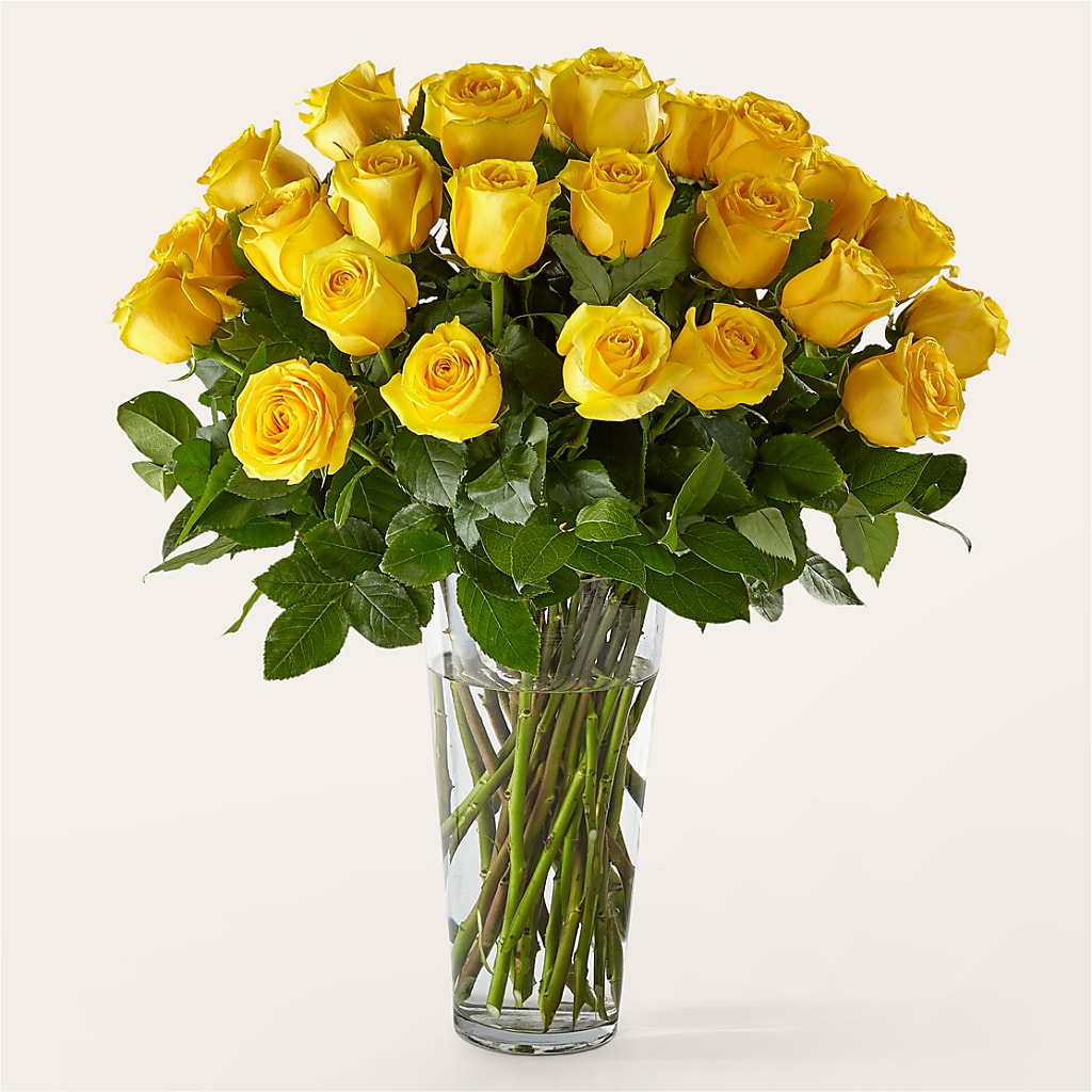 Long Stem Yellow Rose Bouquet – Baldwin Park Florist, Baldwin Park CA