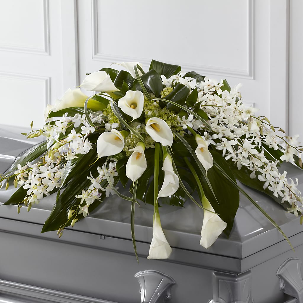 Angel Wings Casket Spray – Baldwin Park Florist, Baldwin Park CA
