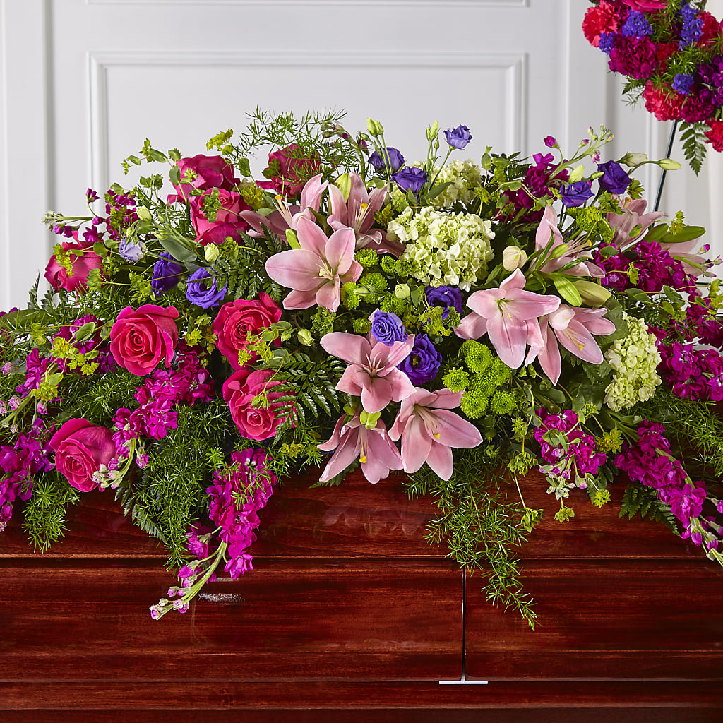 Radiant Tribute Casket Spray – Baldwin Park Florist, Baldwin Park CA