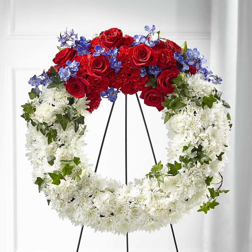 Patriotic Passion Wreath – Baldwin Park Florist, Baldwin Park CA