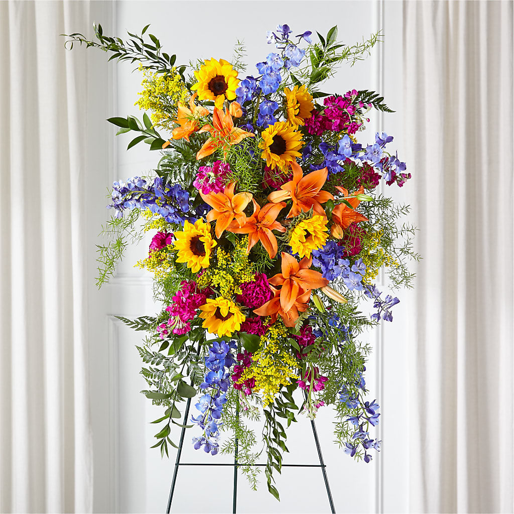 Sunlit Memories Standing Spray (Standard) – Baldwin Park Florist, Baldwin Park CA