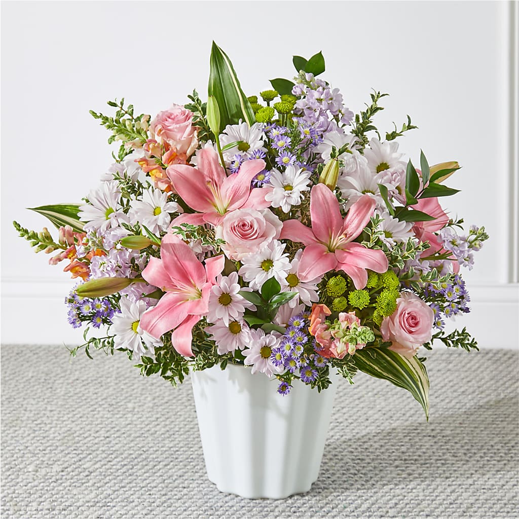 Abundant Compassion Floor Basket – Baldwin Park Florist, Baldwin Park CA