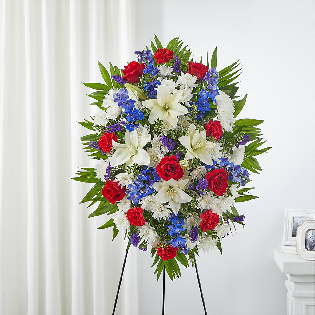 Cherished Service Standing Spray – Baldwin Park Florist, Baldwin Park CA