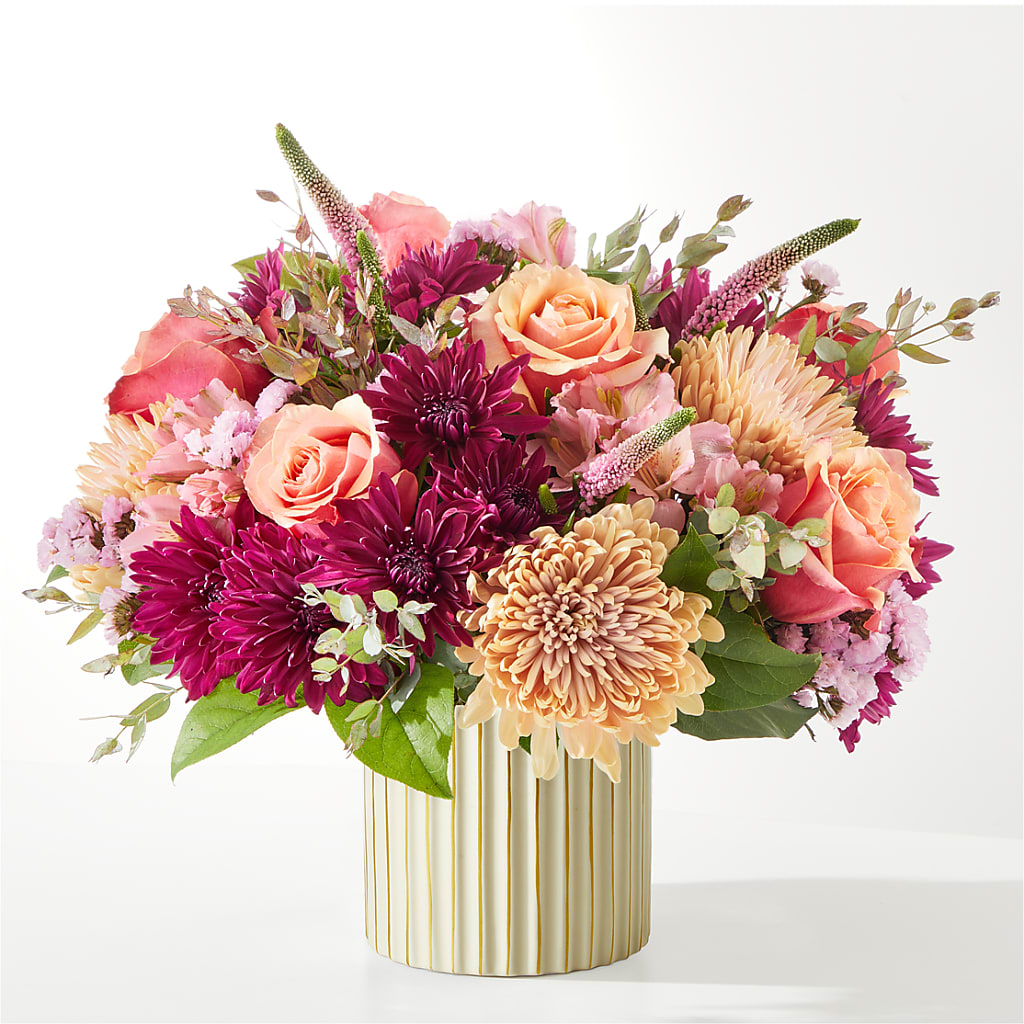 Berry Cobbler Bouquet with Ivory Vase – Baldwin Park Florist, Baldwin Park CA