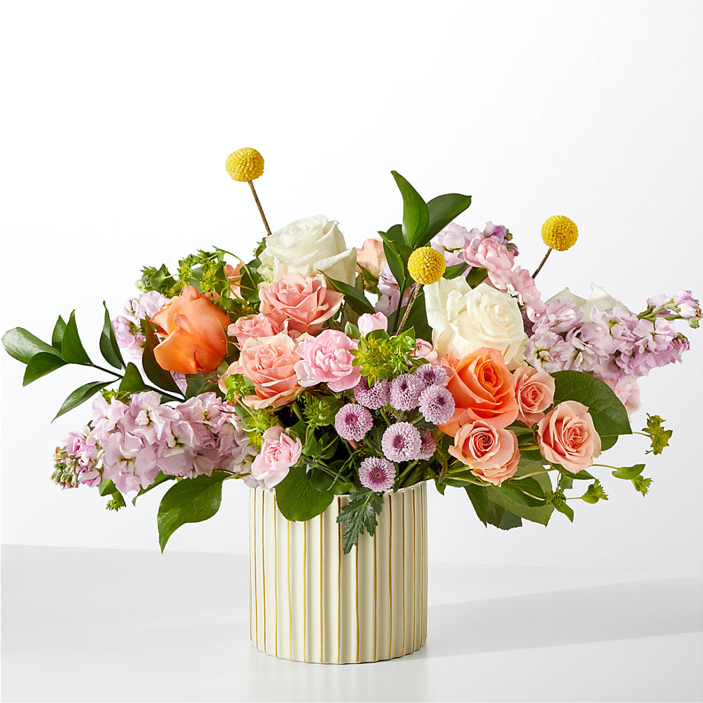 French Market Bouquet with Ivory Vase – Baldwin Park Florist, Baldwin Park CA
