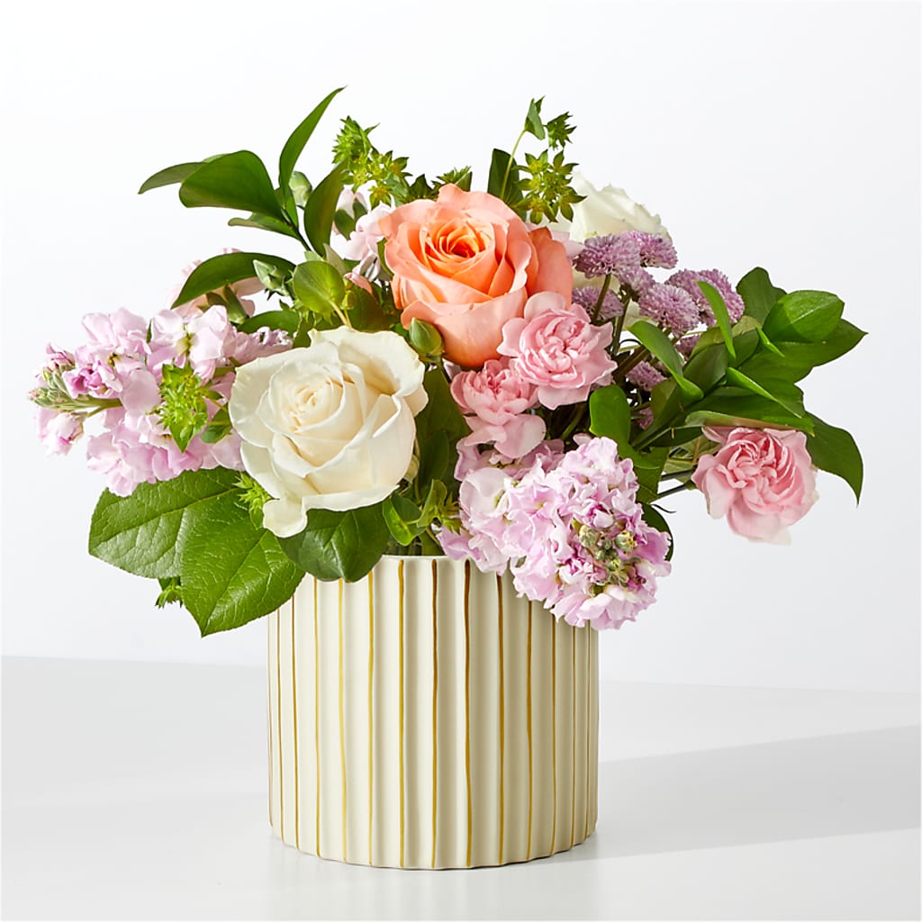 French Market Bouquet with Ivory Vase – Baldwin Park Florist, Baldwin Park CA