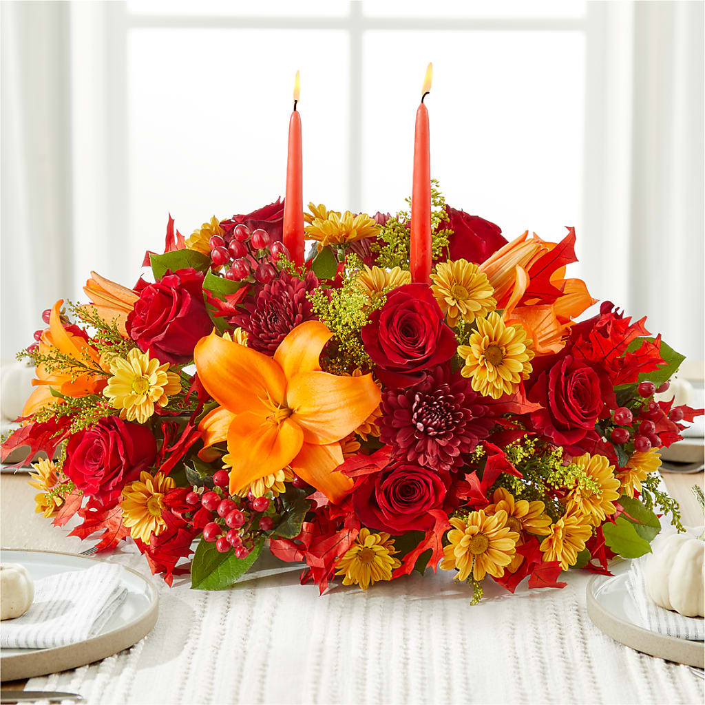 Autumn's Embrace Centerpiece – Baldwin Park Florist, Baldwin Park CA