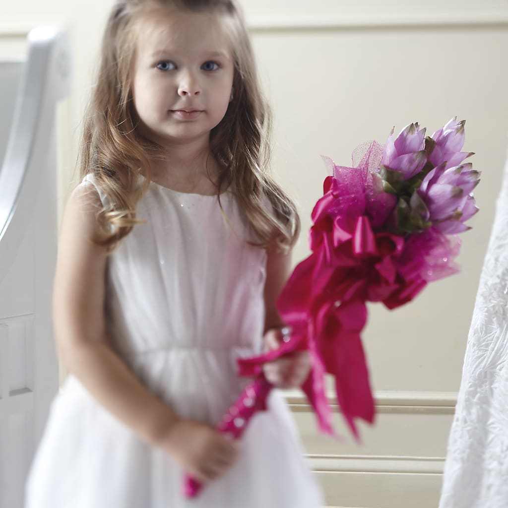 Sparkle Pink Flower Girl Bouquet – Baldwin Park Florist, Baldwin Park CA