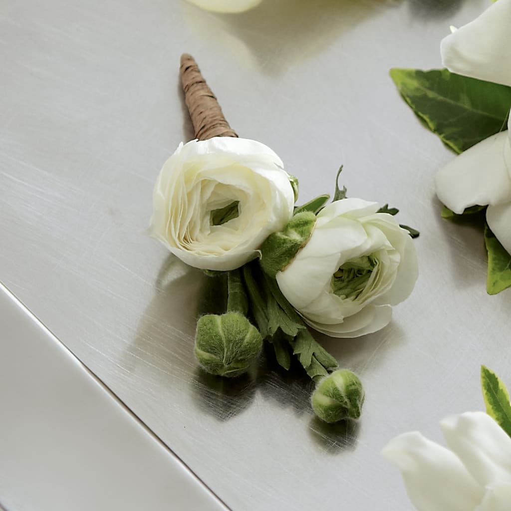 White Ranunculus Boutonniere – Baldwin Park Florist, Baldwin Park CA