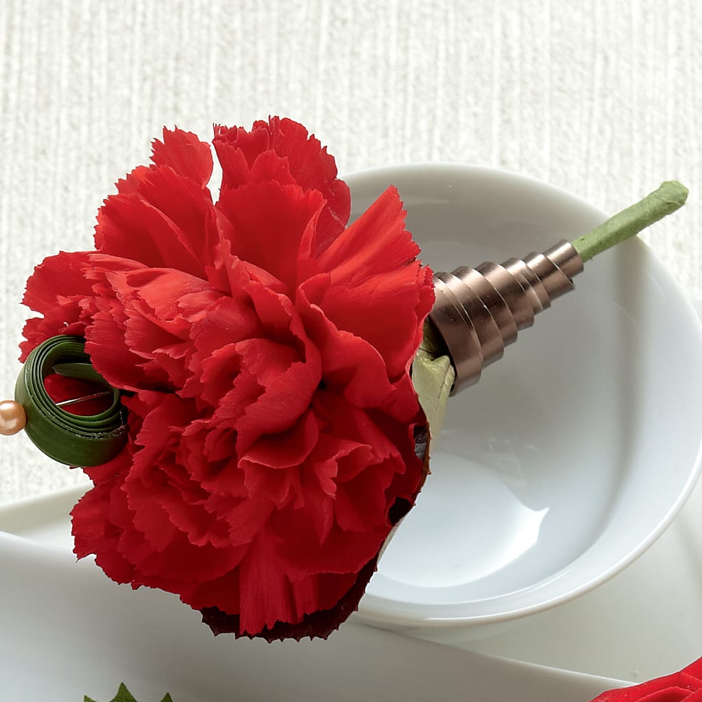 Red Carnation Boutonniere – Baldwin Park Florist, Baldwin Park CA