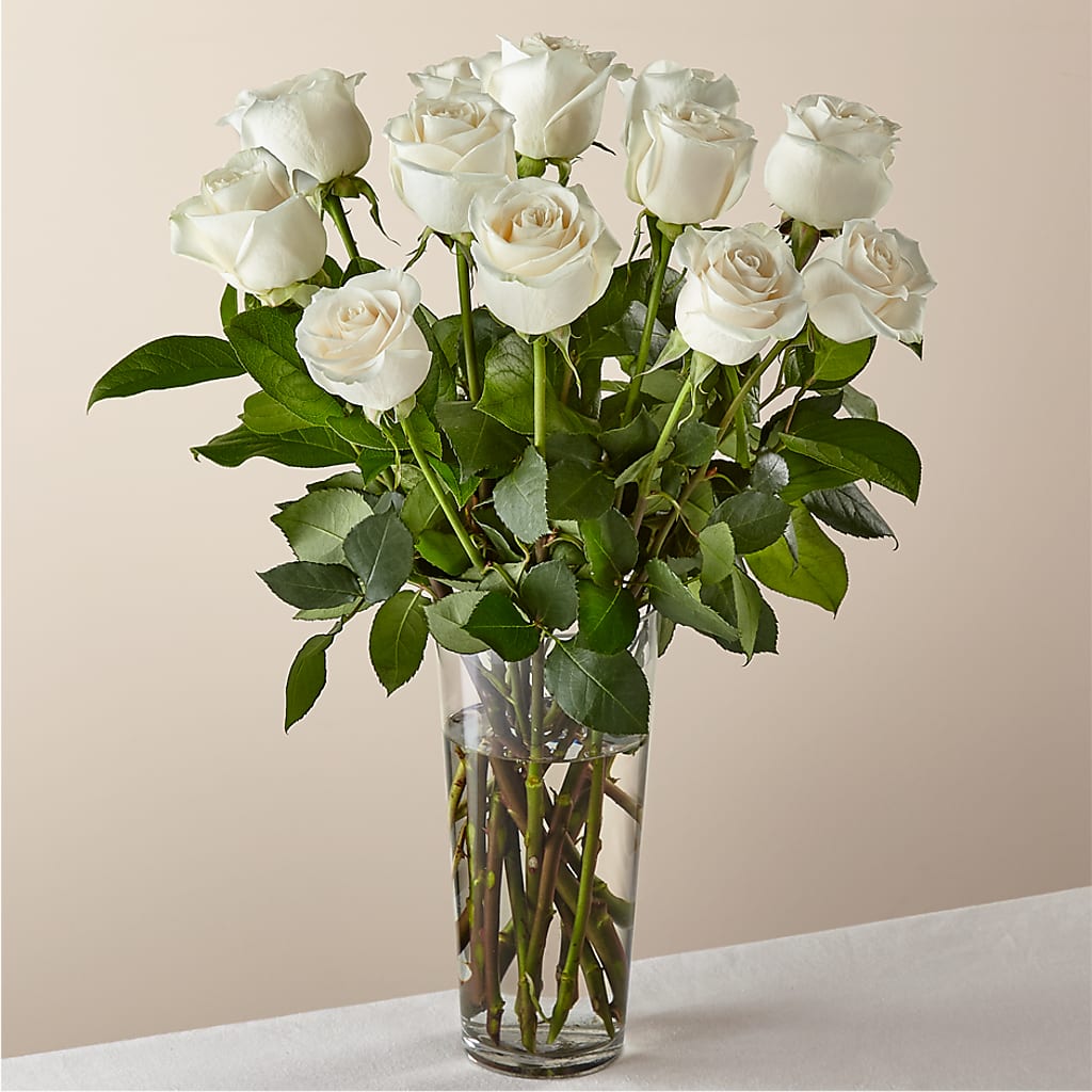 Long Stem White Rose Bouquet –  Baldwin Park Florist, Baldwin Park CA