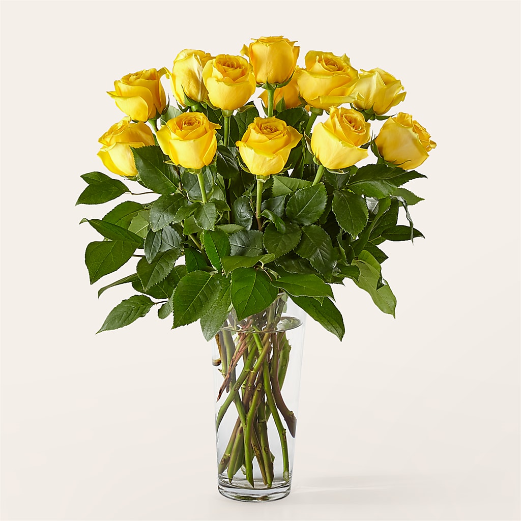 Long Stem Yellow Rose Bouquet –  Baldwin Park Florist, Baldwin Park CA