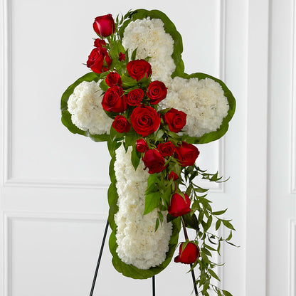 Floral Cross Easel –  Baldwin Park Florist, Baldwin Park CA