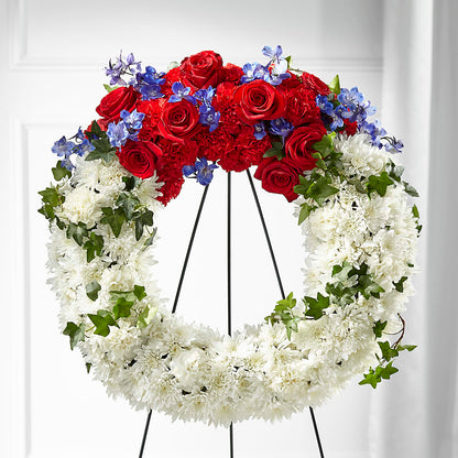 Patriotic Passion Wreath –  Baldwin Park Florist, Baldwin Park CA