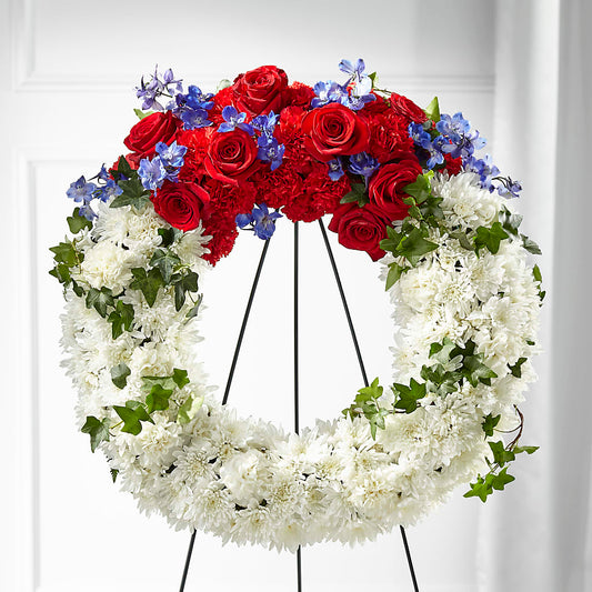 Patriotic Passion Wreath –  Baldwin Park Florist, Baldwin Park CA