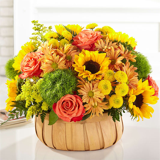 Harvest Sunflower Basket –  Baldwin Park Florist, Baldwin Park CA
