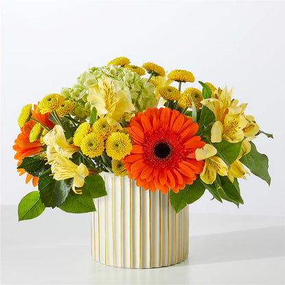 Autumn Sunshine Bouquet with Ivory Vase –  Baldwin Park Florist, Baldwin Park CA