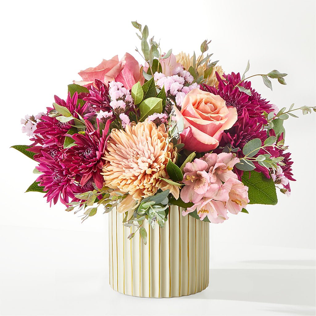 Berry Cobbler Bouquet with Ivory Vase –  Baldwin Park Florist, Baldwin Park CA