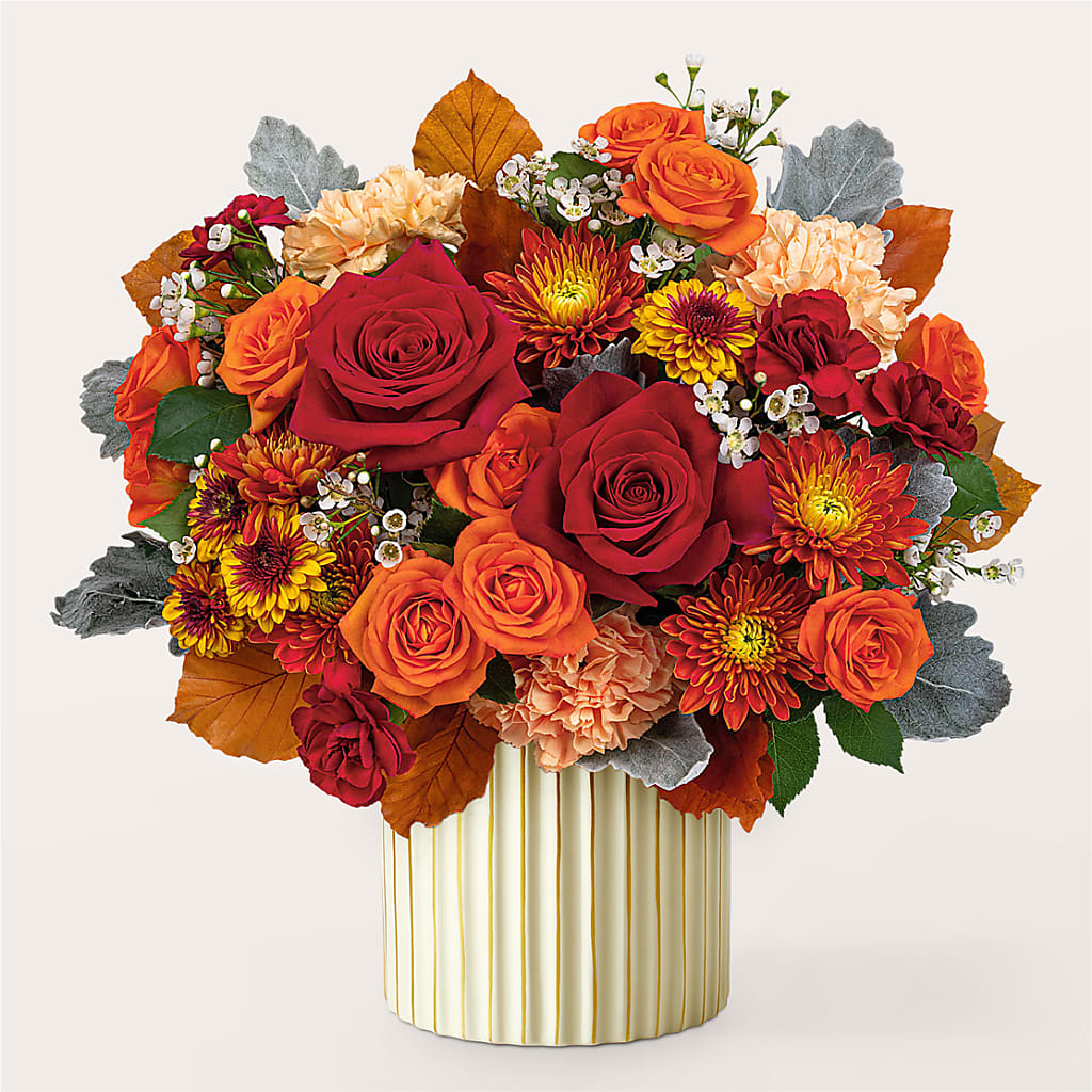 Merlot Bouquet with Ivory Vase –  Baldwin Park Florist, Baldwin Park CA