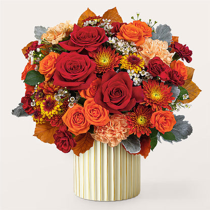Merlot Bouquet with Ivory Vase –  Baldwin Park Florist, Baldwin Park CA