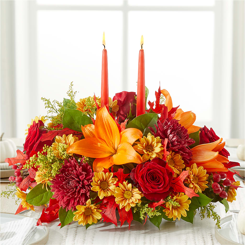 Autumn's Embrace Centerpiece –  Baldwin Park Florist, Baldwin Park CA