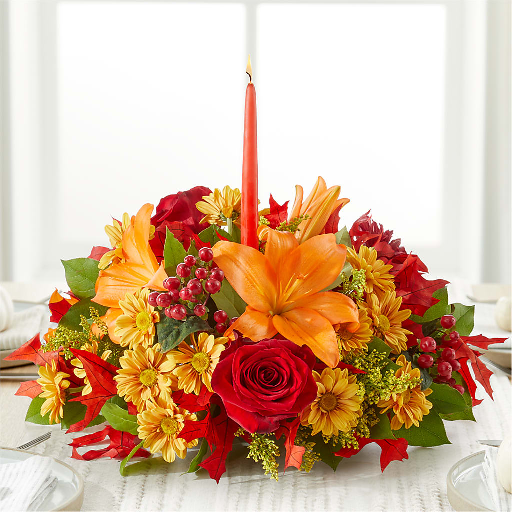 Autumn's Embrace Centerpiece –  Baldwin Park Florist, Baldwin Park CA