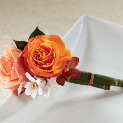 Sunset Dream Boutonniere –  Baldwin Park Florist, Baldwin Park CA