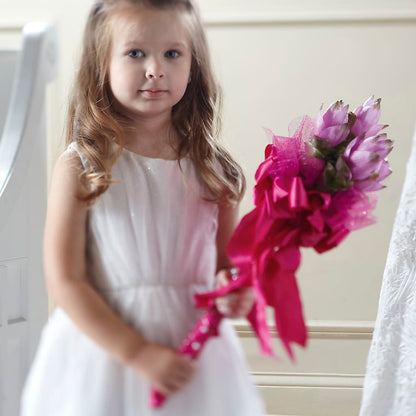 Sparkle Pink Flower Girl Bouquet –  Baldwin Park Florist, Baldwin Park CA
