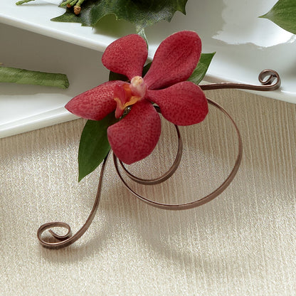 Red Mokara Boutonniere –  Baldwin Park Florist, Baldwin Park CA